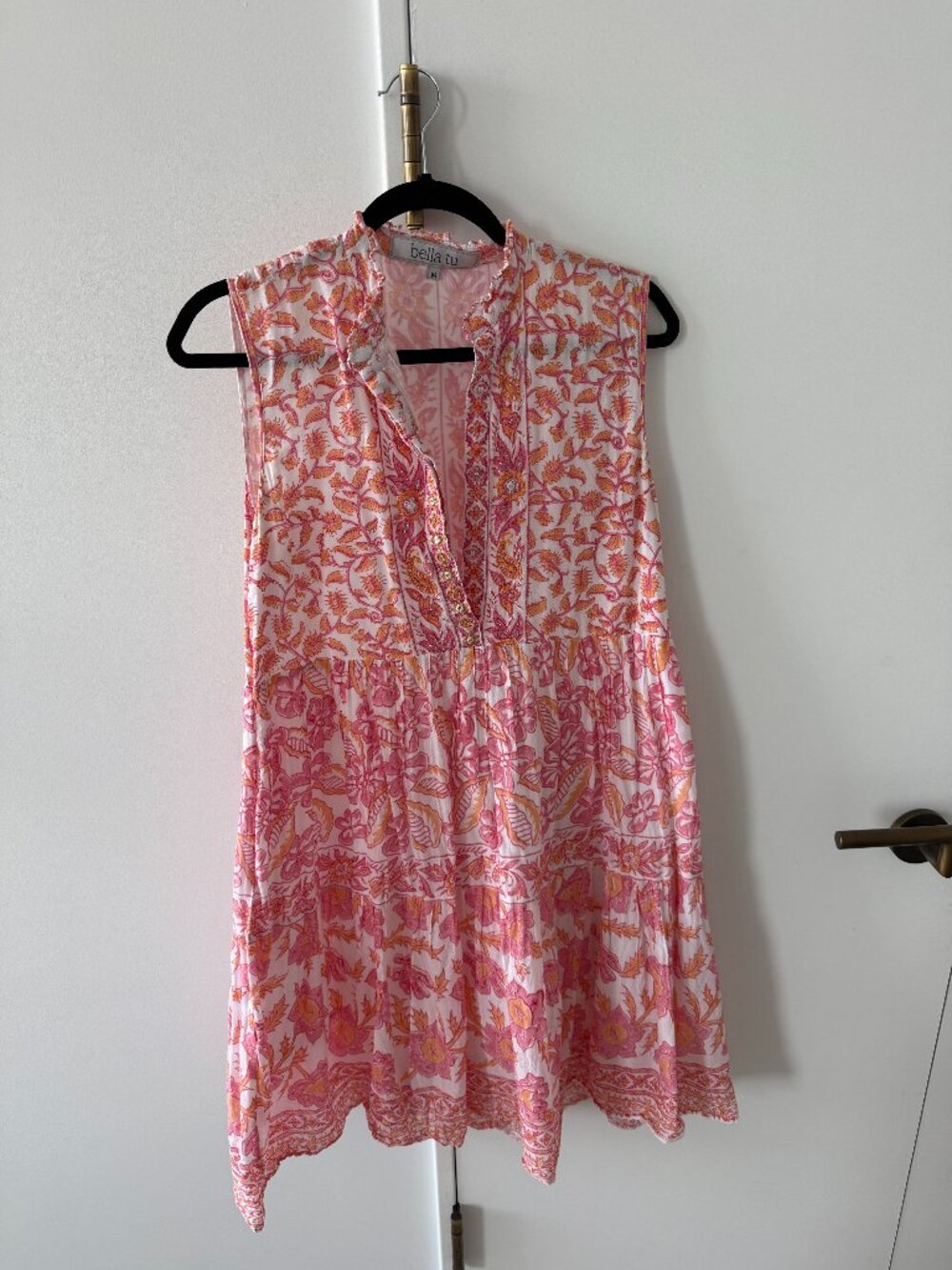 Bella Tu 100% Cotton Summer Swing Dress Size Medium (Fits Large too)